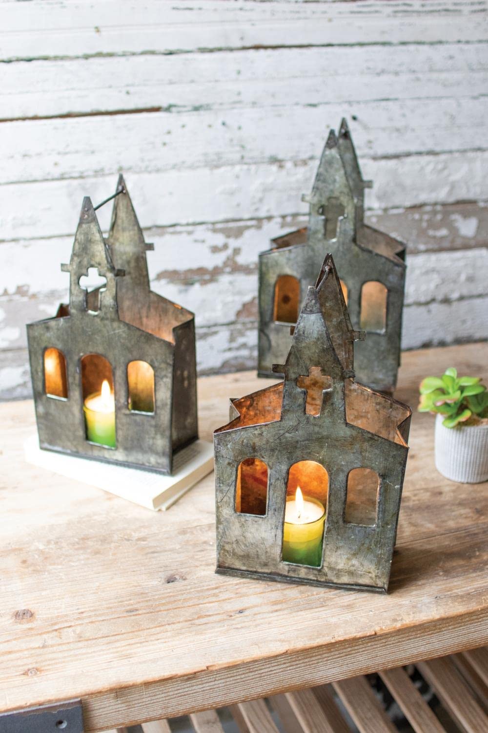 Kalalou A6107 Recycled Church Luminary, Multicolor